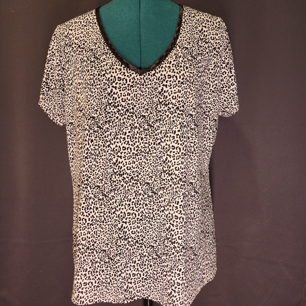 3/$20 Leopard Print V-Neck Women's Sleep Top